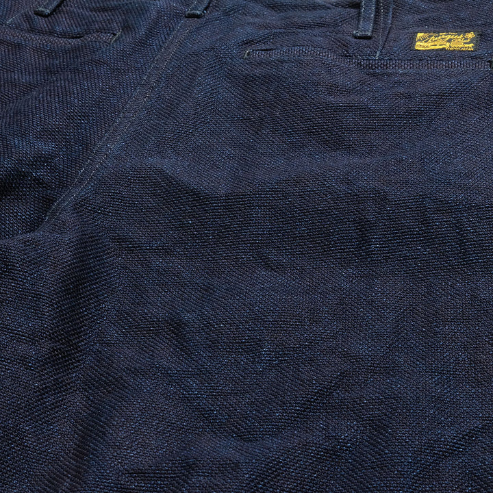 BURGUS PLUS - Lot.401Z Zip Fly - Indigo Dobby SASHIKO Trousers - 401Z-55