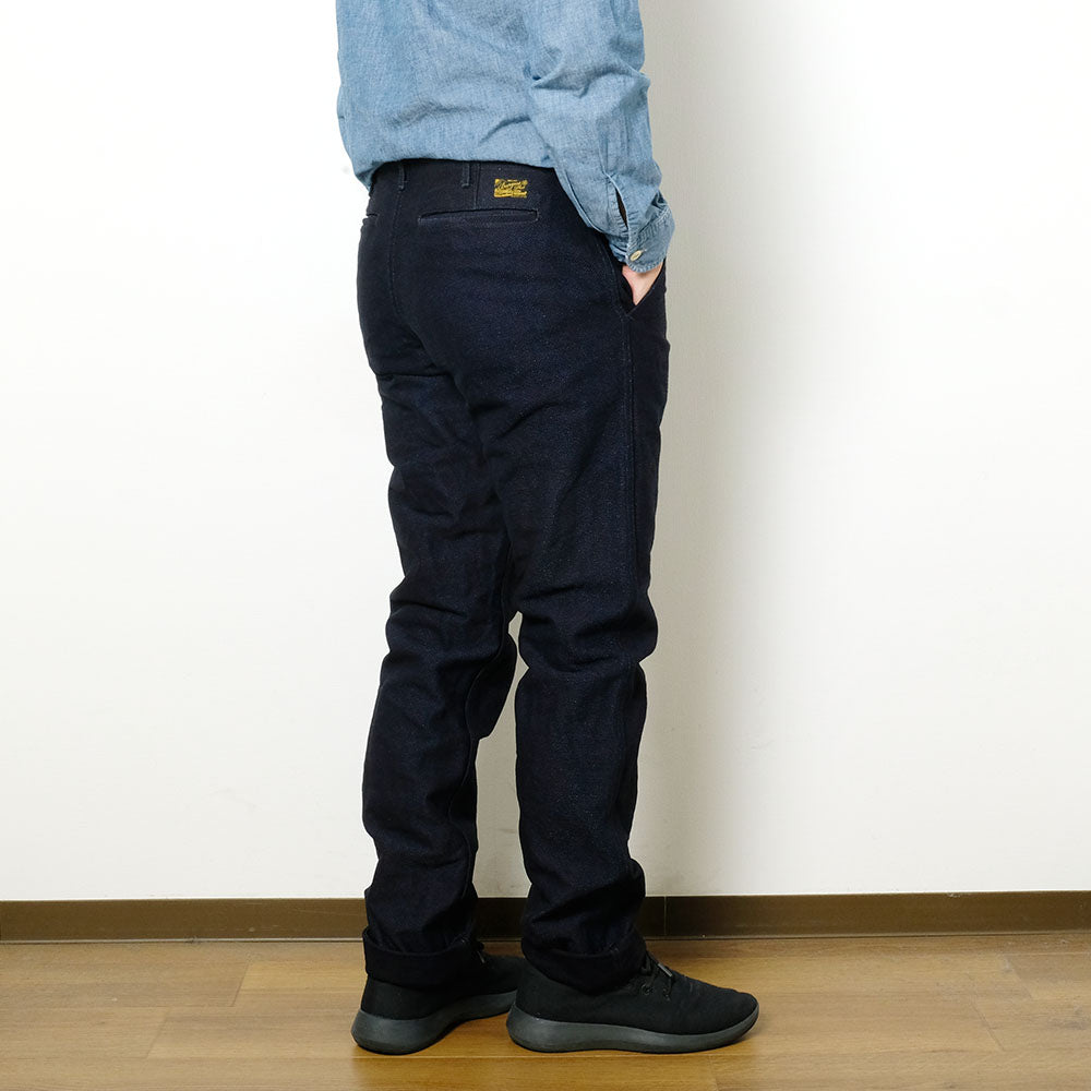 BURGUS PLUS - Lot.401Z Zip Fly - Indigo Dobby SASHIKO Trousers - 401Z-55