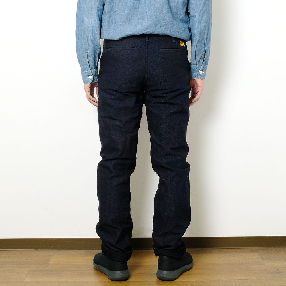 BURGUS PLUS - Lot.401Z Zip Fly - Indigo Dobby SASHIKO Trousers - 401Z-55