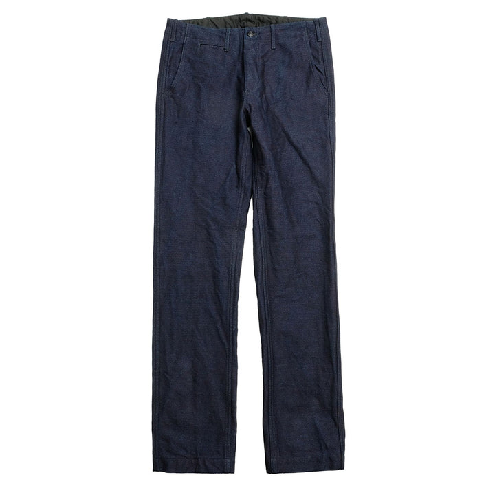 BURGUS PLUS - Lot.401Z Zip Fly - Indigo Dobby SASHIKO Trousers - 401Z-55