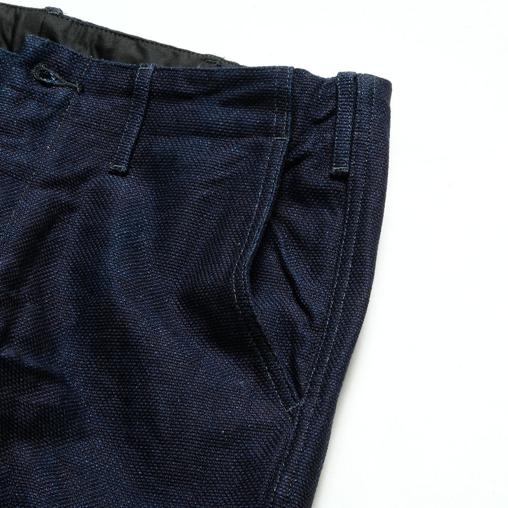 BURGUS PLUS - Lot.401Z Zip Fly - Indigo Dobby SASHIKO Trousers - 401Z-55