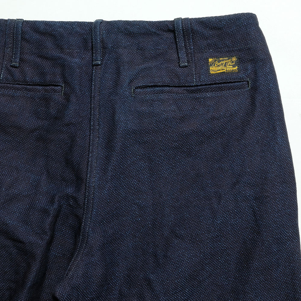 BURGUS PLUS - Lot.401Z Zip Fly - Indigo Dobby SASHIKO Trousers - 401Z-55