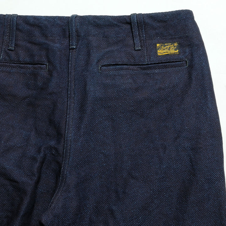 BURGUS PLUS - Lot.401Z Zip Fly - Indigo Dobby SASHIKO Trousers - 401Z-55