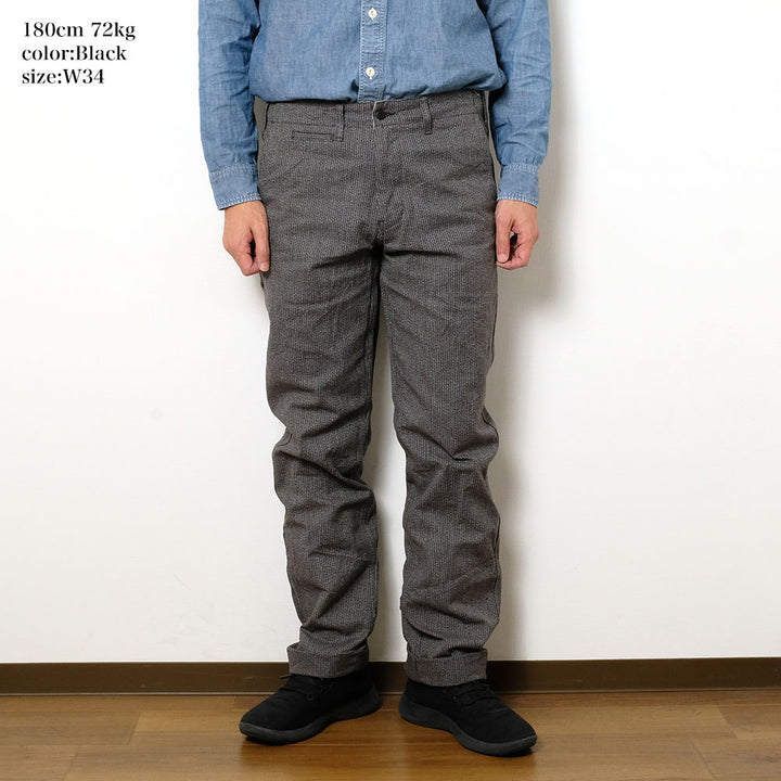 BURGUS PLUS - Stripe Covert Trousers - 401Z-73