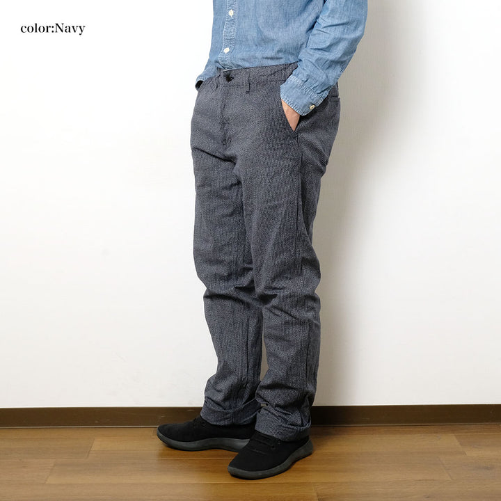 BURGUS PLUS - Stripe Covert Trousers - 401Z-73