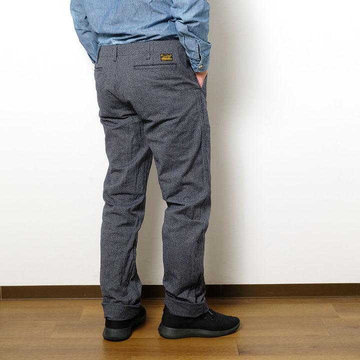 BURGUS PLUS - Stripe Covert Trousers - 401Z-73