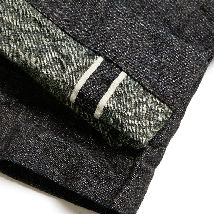 BURGUS PLUS - Lot.402Z - Military Trousers - Indigo Linen / Cotton Selvedge Denim - 402Z-11-ND