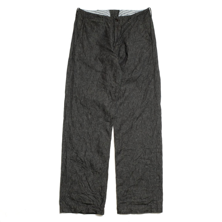 BURGUS PLUS - Lot.402Z - Military Trousers - Indigo Linen / Cotton Selvedge Denim - 402Z-11-ND