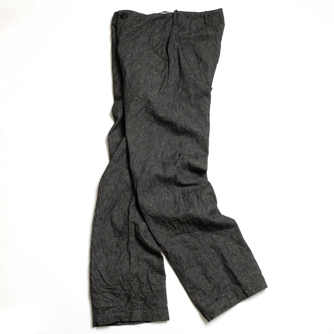 BURGUS PLUS - Lot.402Z - Military Trousers - Indigo Linen / Cotton Selvedge Denim - 402Z-11-ND
