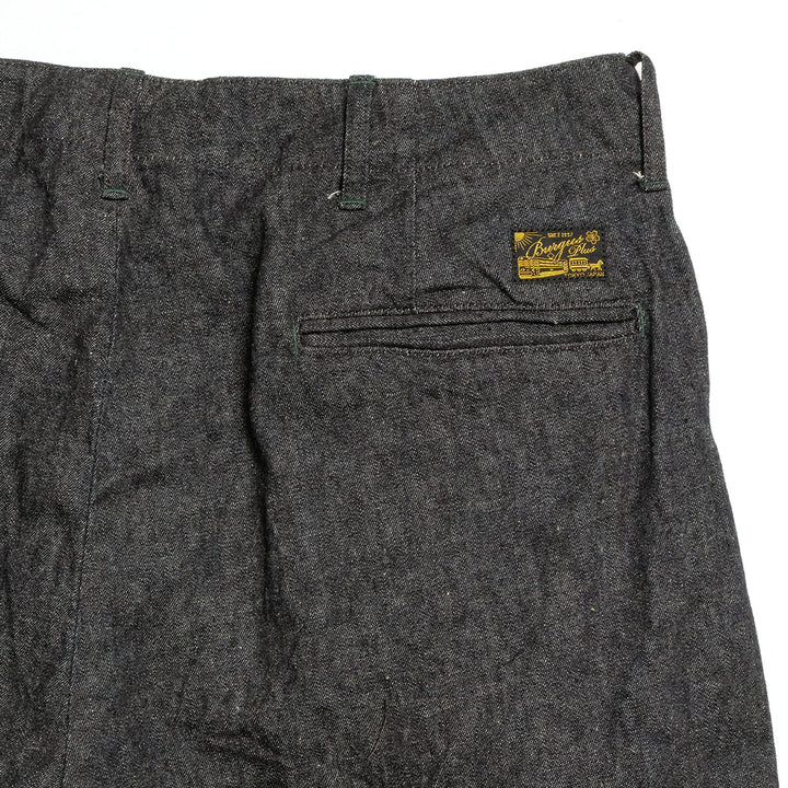 BURGUS PLUS - Lot.402Z - Military Trousers - Indigo Linen / Cotton Selvedge Denim - 402Z-11-ND