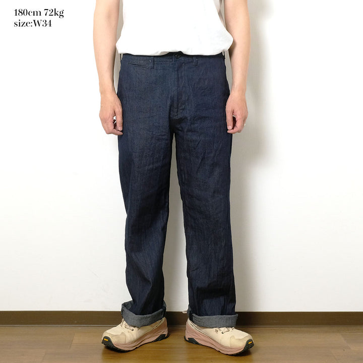 BURGUS PLUS - Lot.402Z - Military Trousers - Ice Cotton Denim - 402Z-14