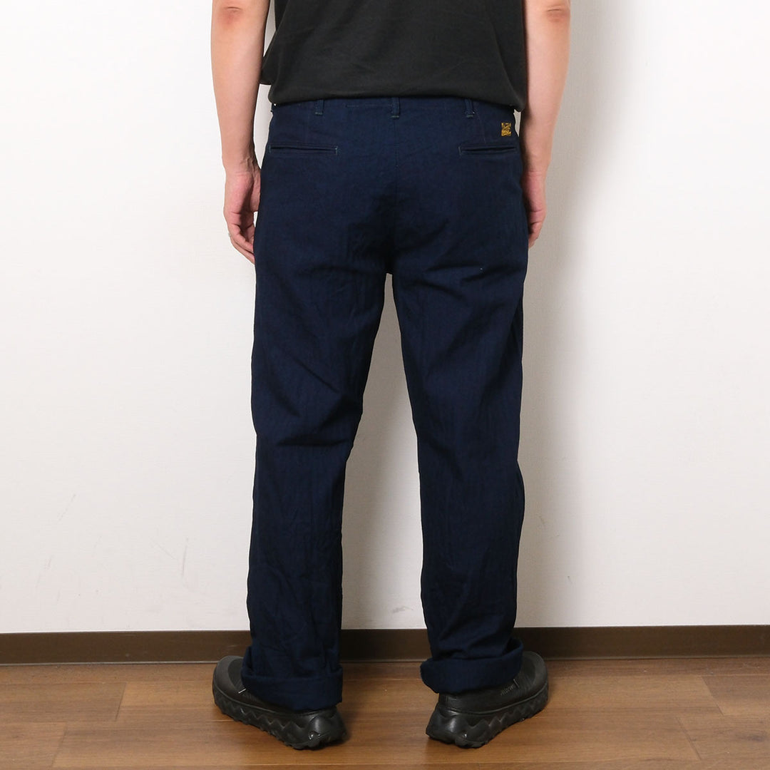 BURGUS PLUS - Lot.402Z - Military Trousers - Indigo Herringbone - 402Z-34