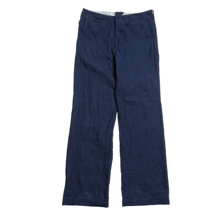 BURGUS PLUS - Lot.402Z - Military Trousers - Indigo Herringbone - 402Z-34