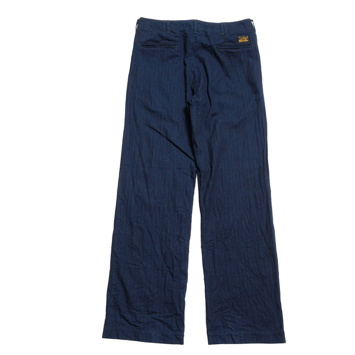 BURGUS PLUS - Lot.402Z - Military Trousers - Indigo Herringbone - 402Z-34