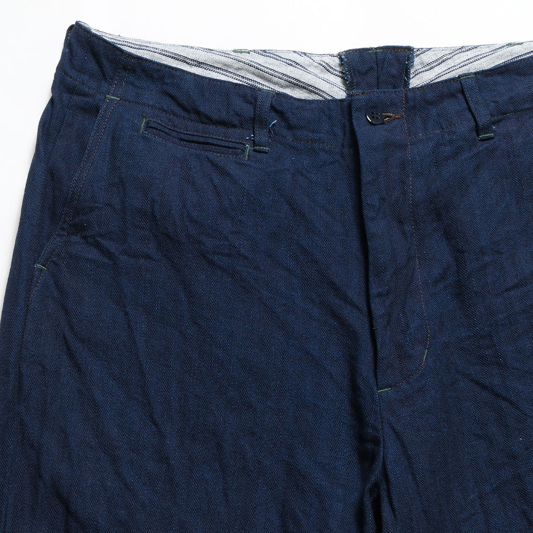 BURGUS PLUS - Lot.402Z - Military Trousers - Indigo Herringbone - 402Z-34