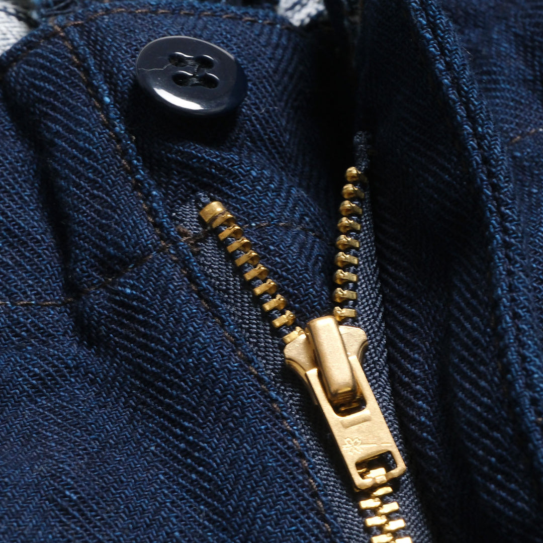 BURGUS PLUS - Lot.402Z - Military Trousers - Indigo Herringbone - 402Z-34