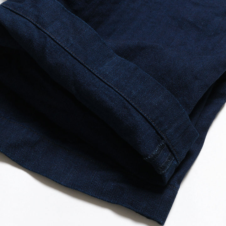 BURGUS PLUS - Lot.402Z - Military Trousers - Indigo Herringbone - 402Z-34