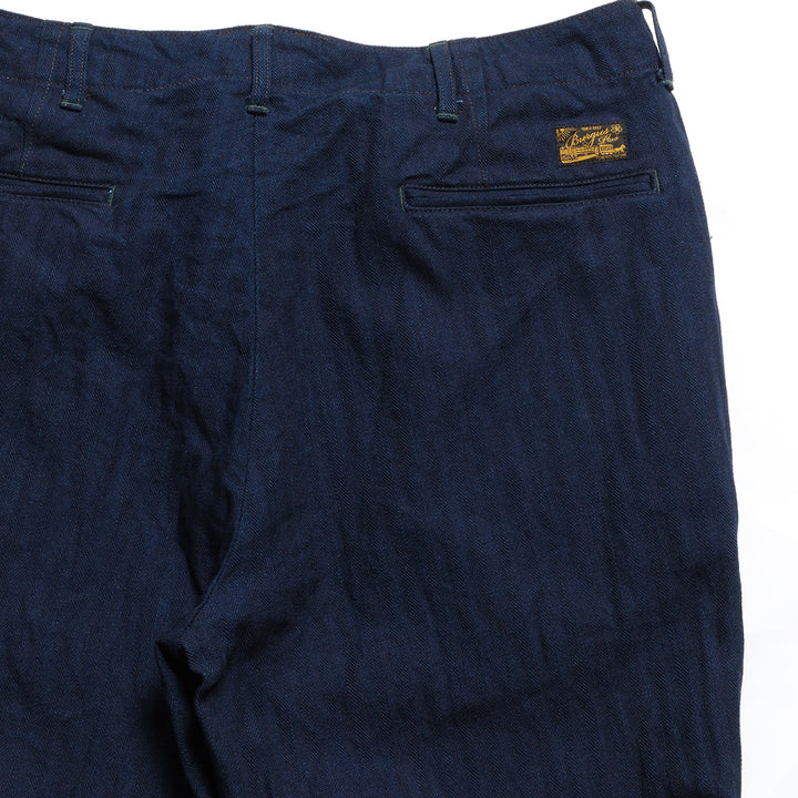 BURGUS PLUS - Lot.402Z - Military Trousers - Indigo Herringbone - 402Z-34