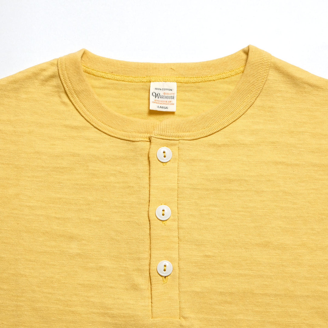 WAREHOUSE - Lot.4601 HENLEY NECK T-SHIRT - 4601HE-26