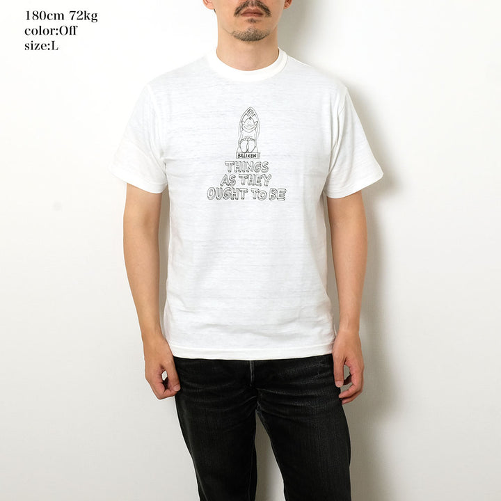 WAREHOUSE - YUSUKE HANAI X WAREHOUSE - Lot 4601 - S/S T-SHIRT - THINGS AS THEY OUGHT TO BE - 4601THI-25
