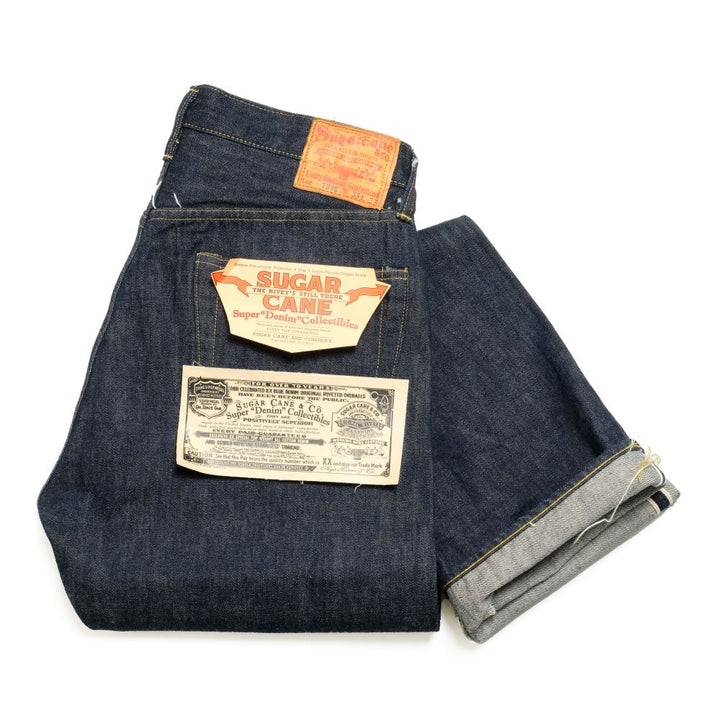 SUGAR CANE - Super -Denim- Collectibles #07 13.5oz. BLUE DENIM WAIST OVERALLS -1946- MODEL - SC49007