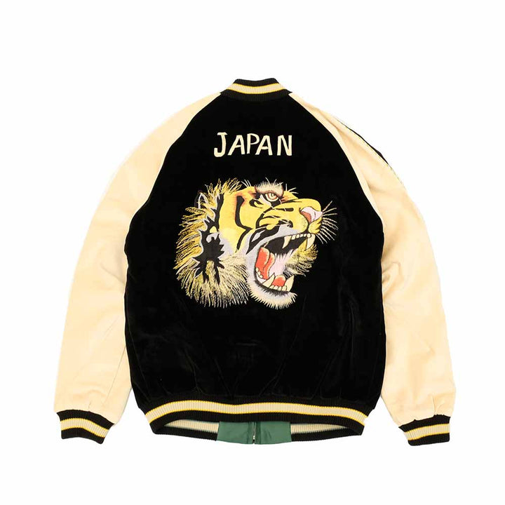 TAILOR TOYO - Velveteen - Two-tone - x Acetate Souvenir Jacket - TIGER HEAD x GOLD DRAGON - TT15795-119