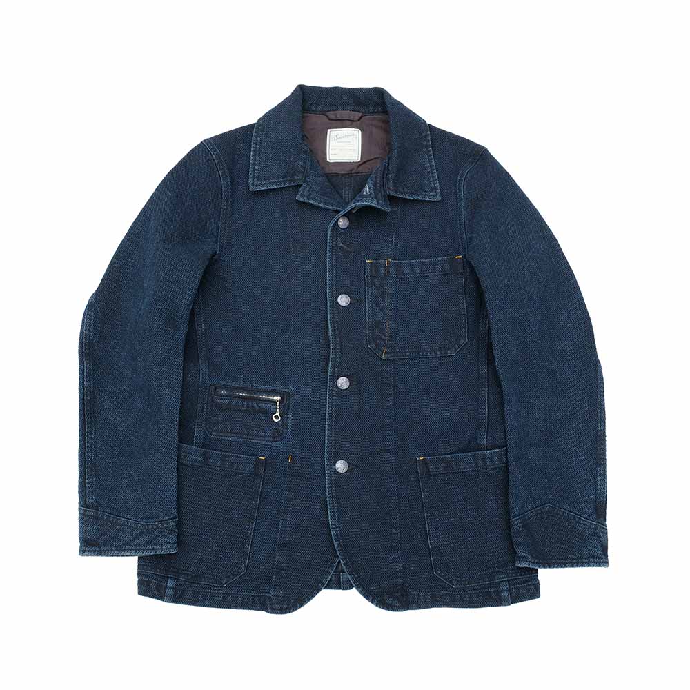 Soundman - Coverall Jacket - Birmingham - Indigo Dyed SASHIKO - M374-655X