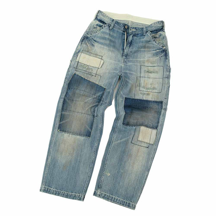 UNIVERSAL OVERALL - 12.75oz CONE DENIM REMAKE PAINTER PANTS - HT2433601-C