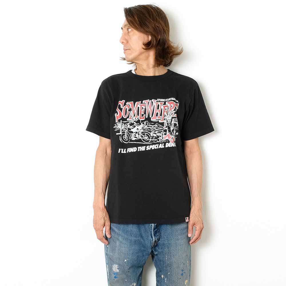 STUDIO D’ARTISAN - USA COTTON T-SHIRT - SOMEWHERE - 8181B