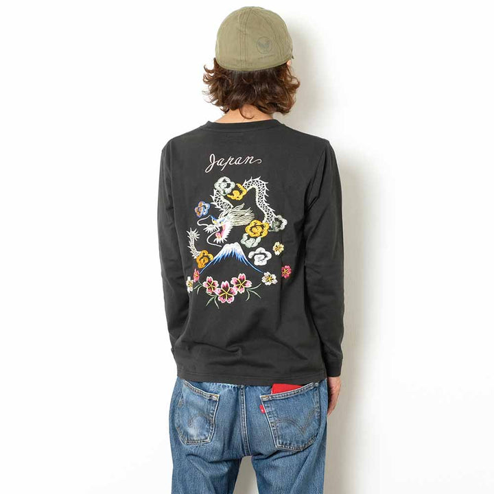 TAILOR TOYO - L/S SUKA T-SHIRT - EMBROIDERED - DRAGON - TT69470