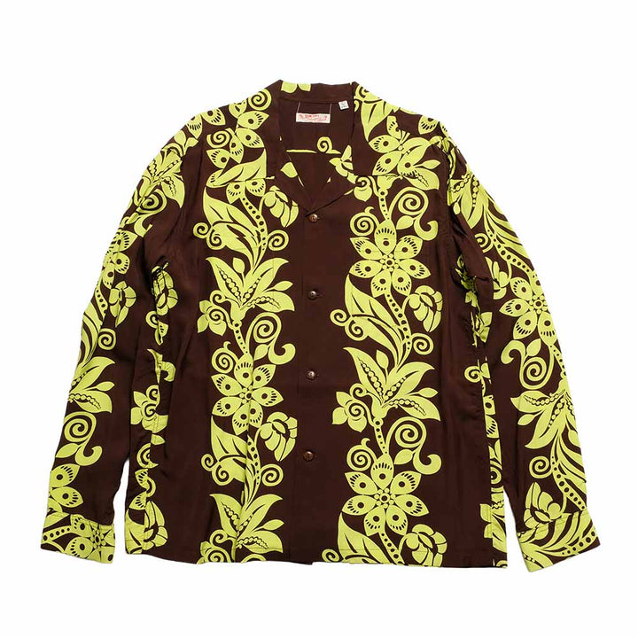 SUN SURF - STORE LIMITED - L/S RAYON HAWAIIAN SHIRT - PICTOGRAPH FLOWER - SS39616LS