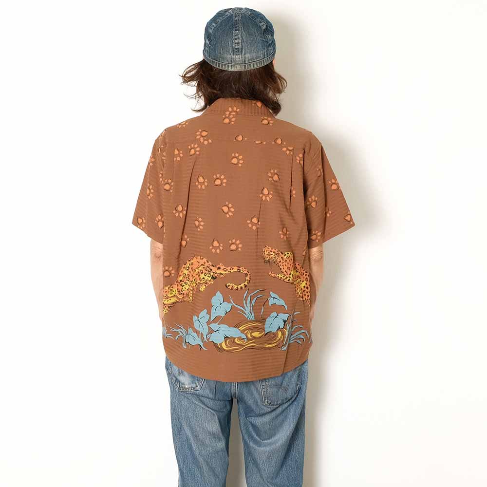 STAR OF HOLLYWOOD - DOBBY COTTON OPEN SHIRT - LEOPARD - SH39720