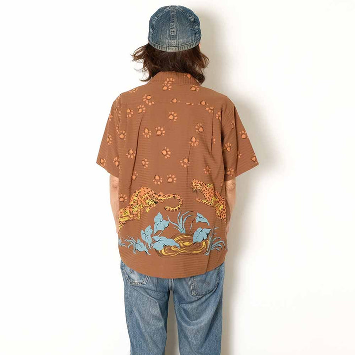 STAR OF HOLLYWOOD - DOBBY COTTON OPEN SHIRT - LEOPARD - SH39720