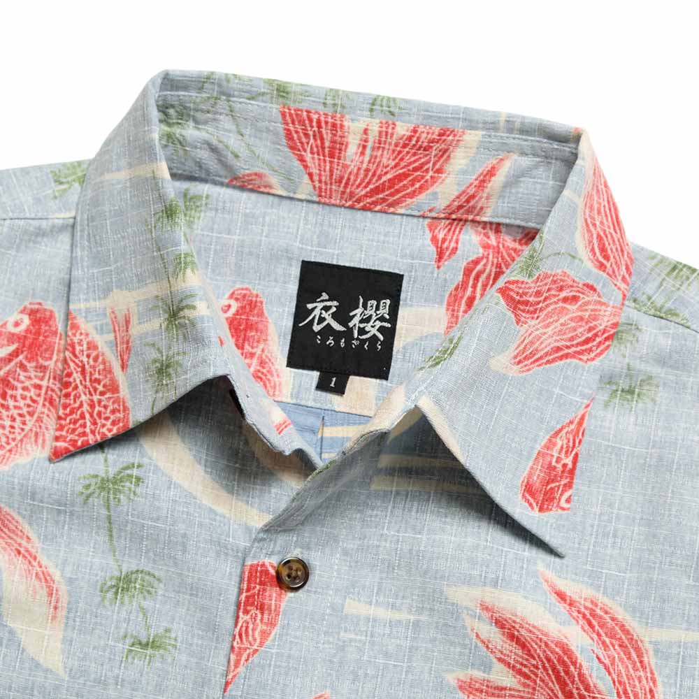 Koromozakura - Southern Cross - Short-Sleeve Regular Shirt - Goldfish - SA1762