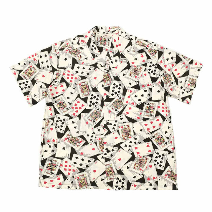 STAR OF HOLLYWOOD - TYPEWRITER COTTON OPEN SHIRT - PLAYING CARDS - SH39496