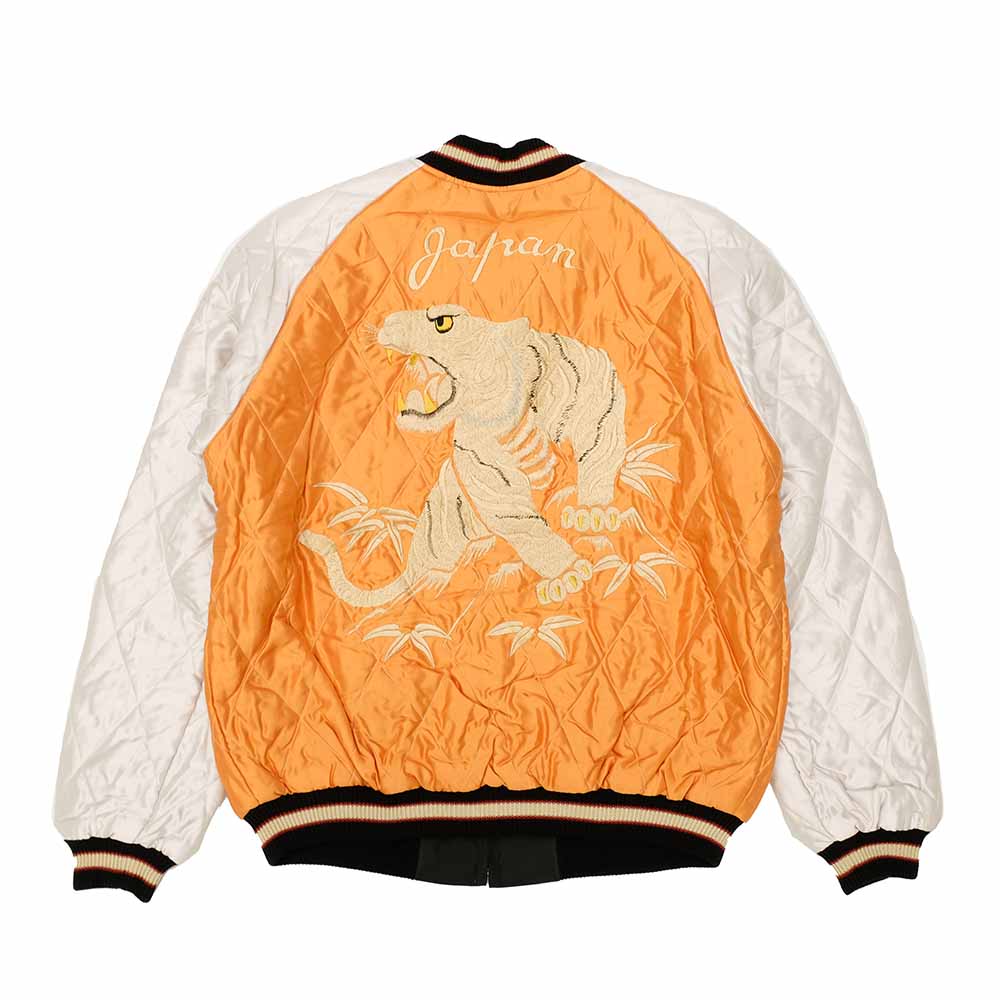 TAILOR TOYO - Acetate Quilted Souvenir Jacket - WHITE TIGER × LANDSCAPE - TT15791-159
