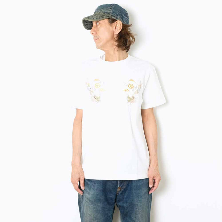 TAILOR TOYO - S/S SUKA T-SHIRT - EMBROIDERED - DRAGON - TT79588