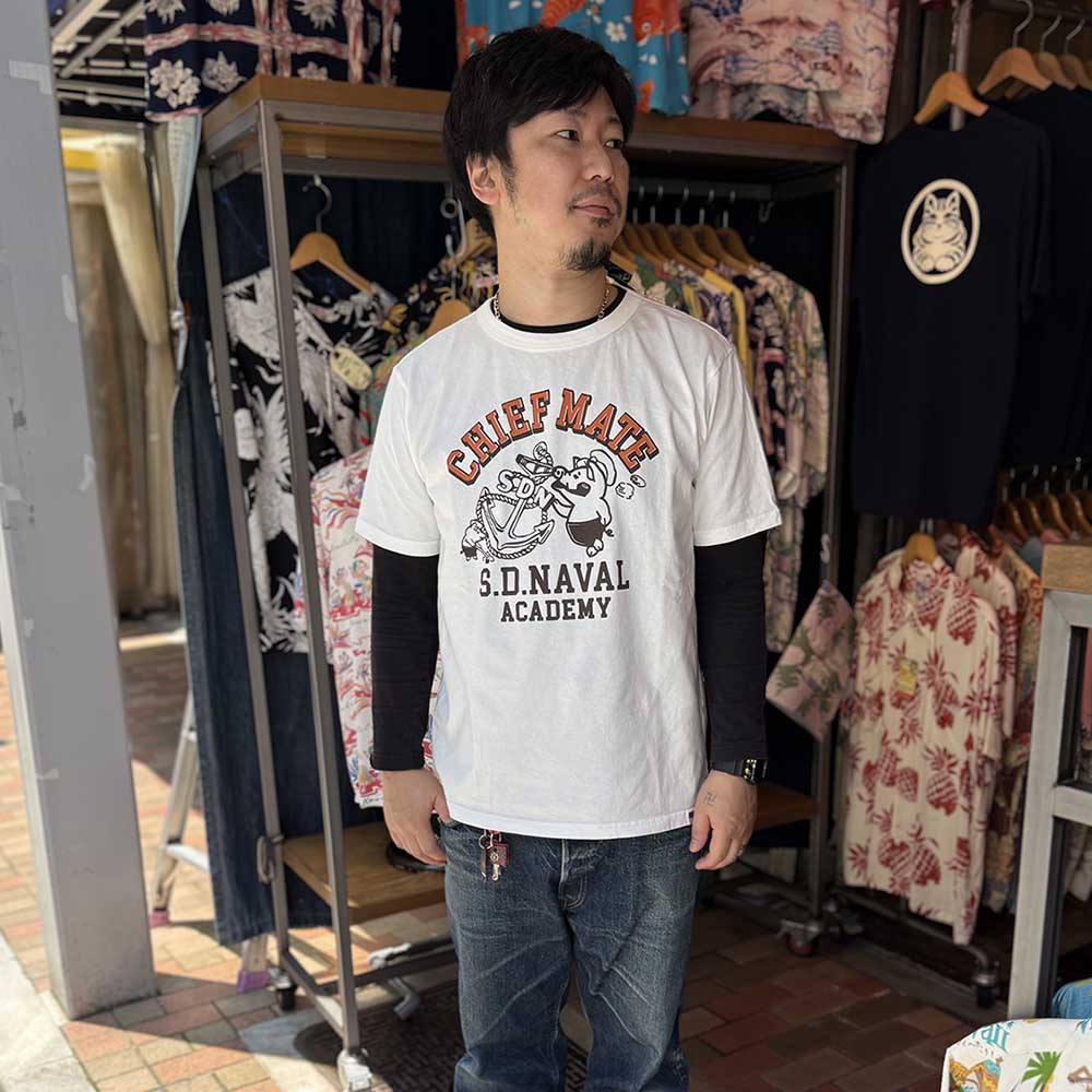 STUDIO D’ARTISAN - USA COTTON T-SHIRT - CHIEF MATE - 8182A