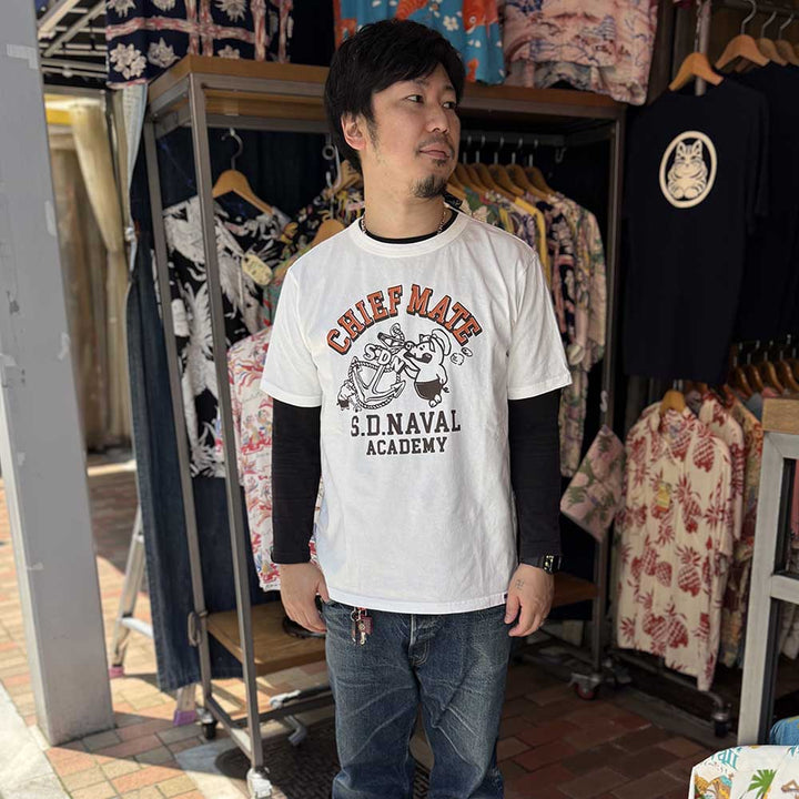 STUDIO D’ARTISAN - USA COTTON T-SHIRT - CHIEF MATE - 8182A