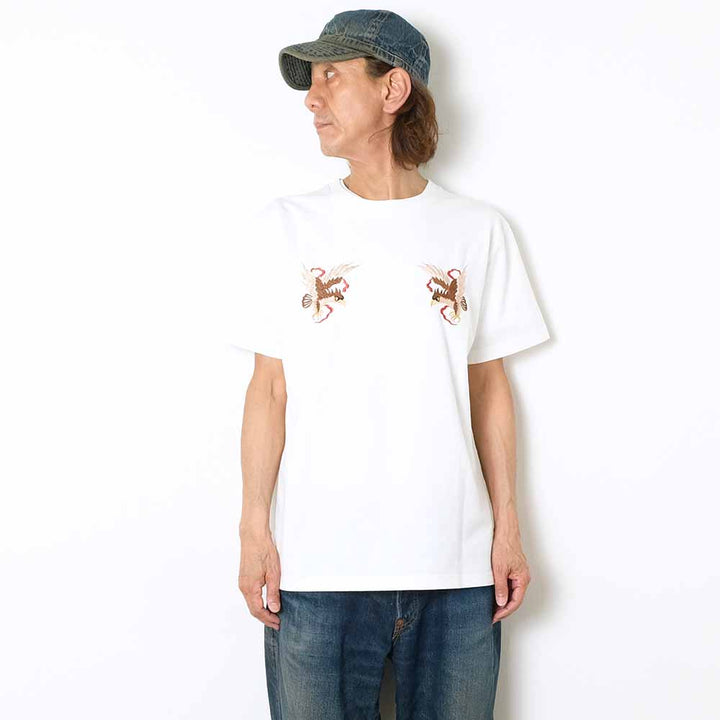 TAILOR TOYO - S/S SUKA T-SHIRT - EMBROIDERED - EAGLE - TT79587