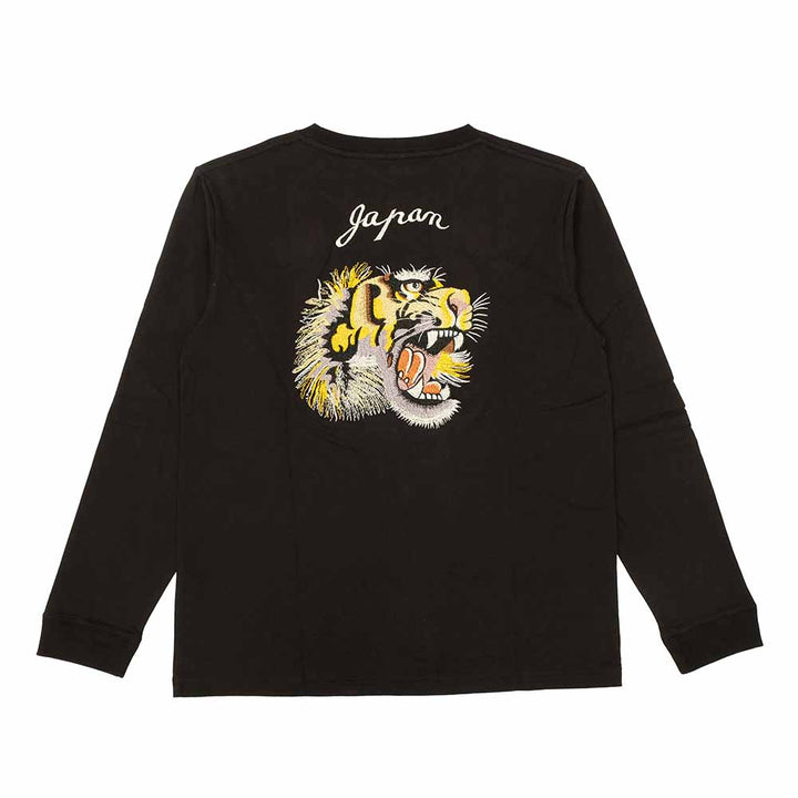 TAILOR TOYO - L/S SUKA T-SHIRT - EMBROIDERED - TIGER - TT69649