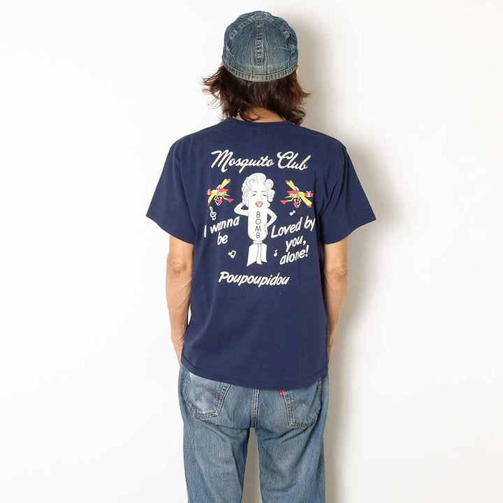 BUZZ RICKSON'S - POST EXCHANGE T-SHIRT - MOSQUITO CLUB - BR79758