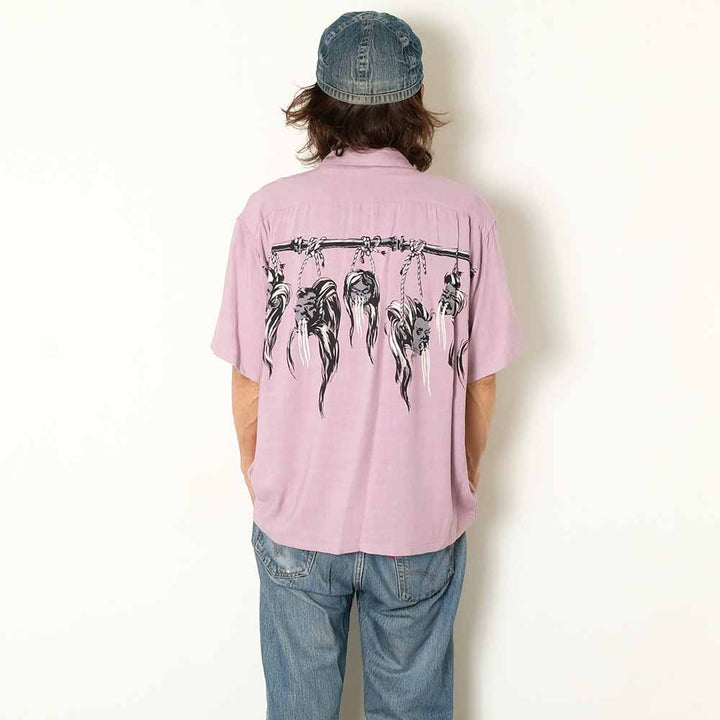 STAR OF HOLLYWOOD - HOPSACK RAYON OPEN SHIRT - SHRUNKEN HEAD - SH39705