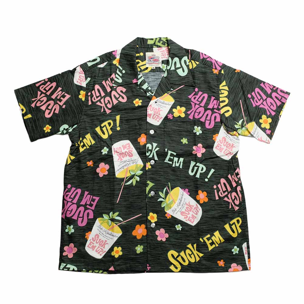 DUKE KAHANAMOKU - COTTON HAWAIIAN SHIRT - SUCK EM UP! - DK39640