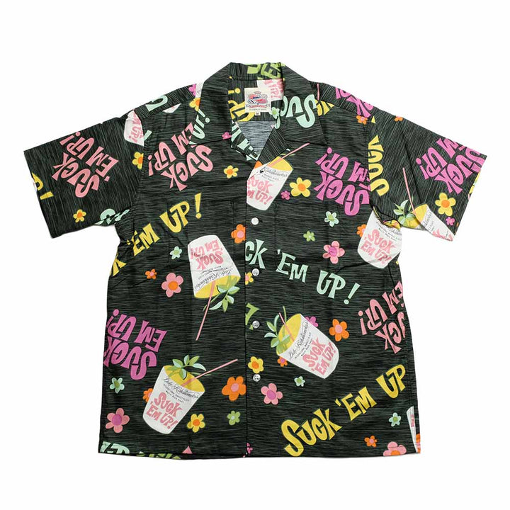 DUKE KAHANAMOKU - COTTON HAWAIIAN SHIRT - SUCK EM UP! - DK39640