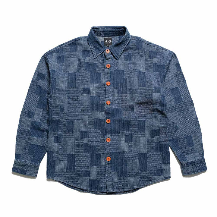 衣櫻 - パッチワーク ジャガード - シャツジャケット - SA1753