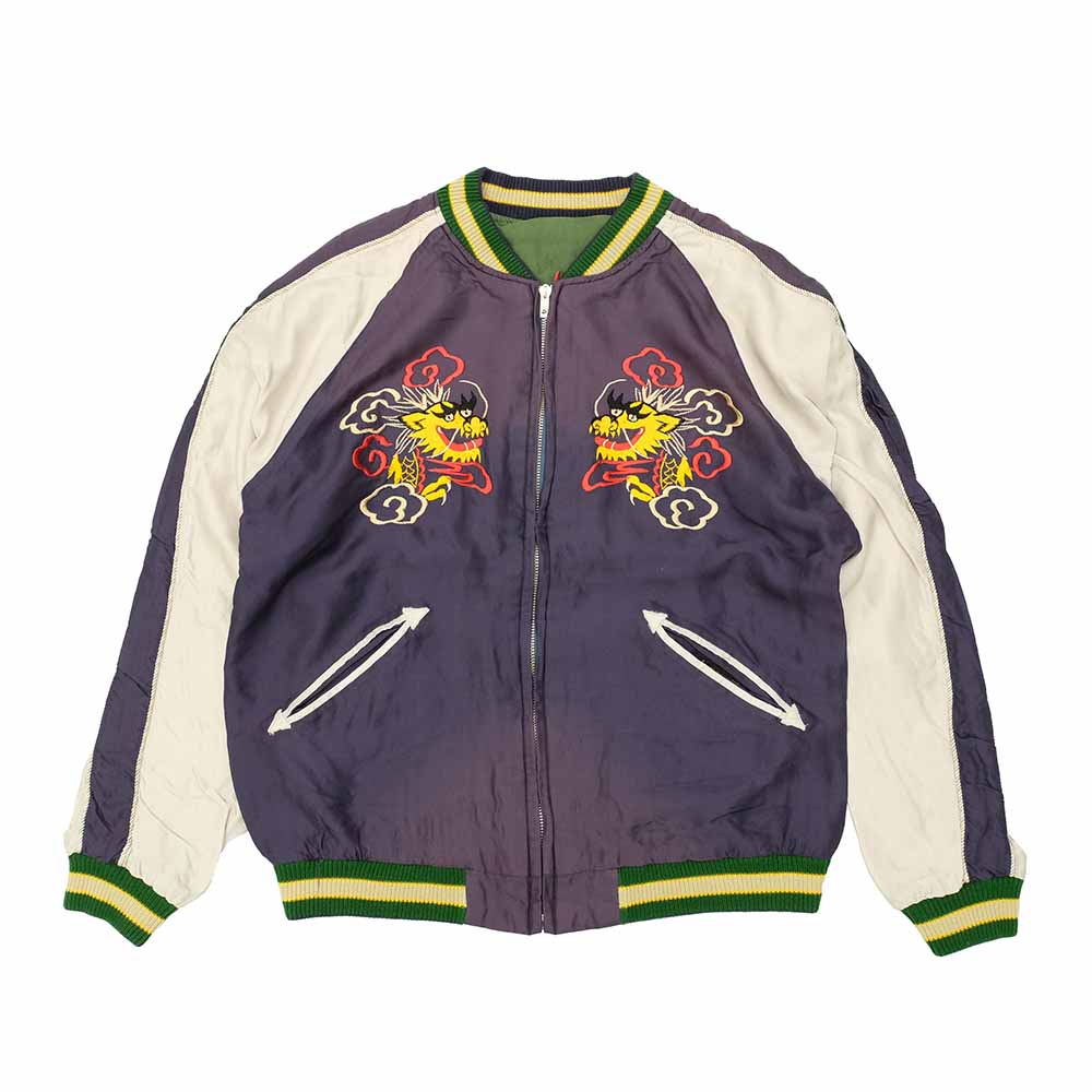 TAILOR TOYO - Acetate Souvenir Jacket - DRAGON x DRAGON ＆ TIGER - (AGING MODEL) - TT15492-128