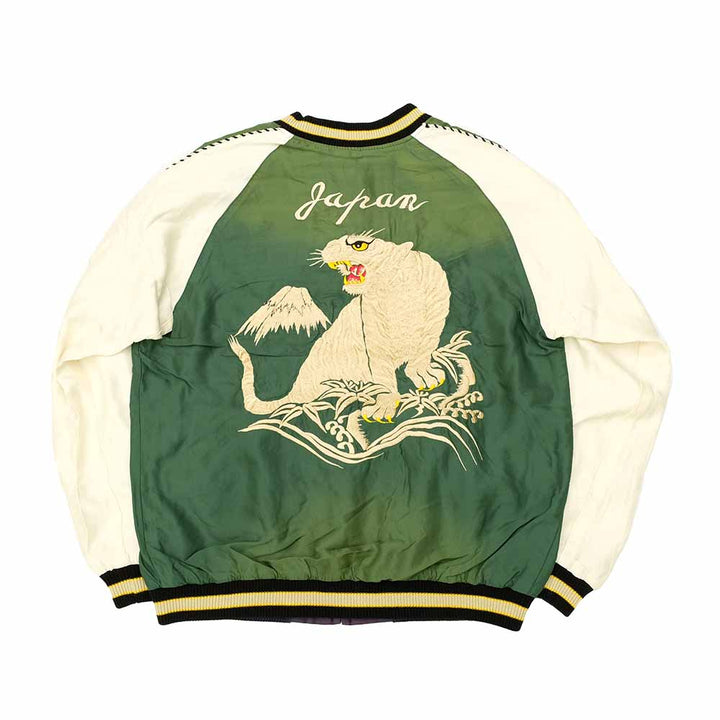 TAILOR TOYO - Acetate Souvenir Jacket - WHITE TIGER x LANDSCAPE - (AGING MODEL) - TT15545-145