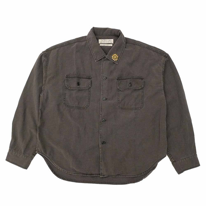 REMI RELIEF - WIDE MILITARY SHIRT - Large Flower Studs - RN2043SDO