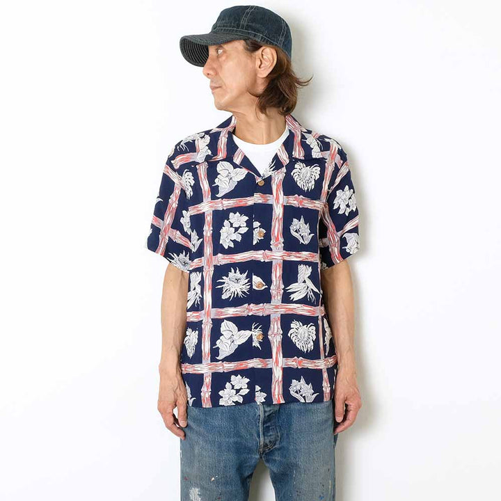 SUN SURF - RAYON HAWAIIAN SHIRT - ISLAND PLANTS - SS39419